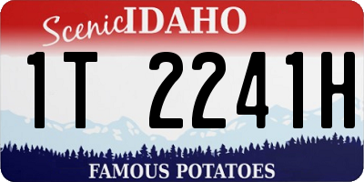 ID license plate 1T2241H