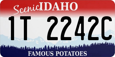 ID license plate 1T2242C