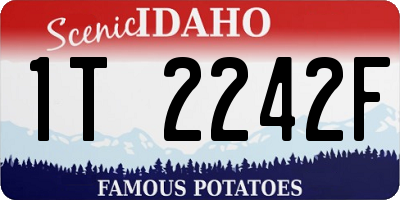 ID license plate 1T2242F