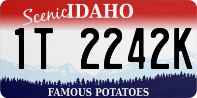 ID license plate 1T2242K