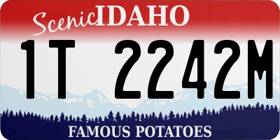 ID license plate 1T2242M
