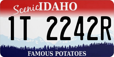 ID license plate 1T2242R