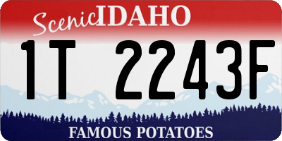 ID license plate 1T2243F