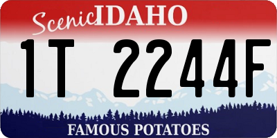 ID license plate 1T2244F