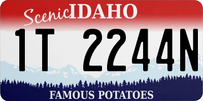 ID license plate 1T2244N