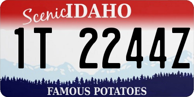 ID license plate 1T2244Z