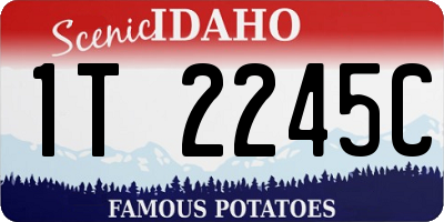 ID license plate 1T2245C