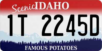 ID license plate 1T2245D
