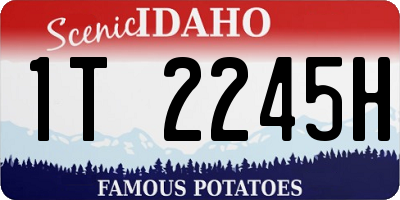 ID license plate 1T2245H