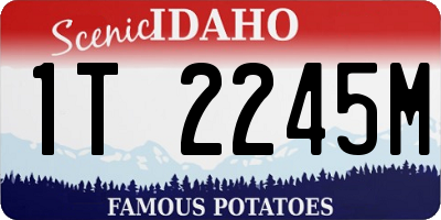 ID license plate 1T2245M