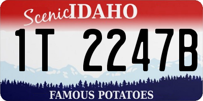ID license plate 1T2247B