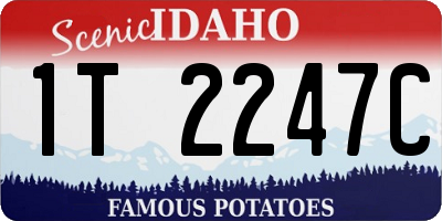 ID license plate 1T2247C