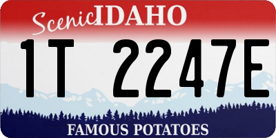 ID license plate 1T2247E