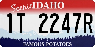 ID license plate 1T2247R