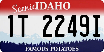 ID license plate 1T2249I