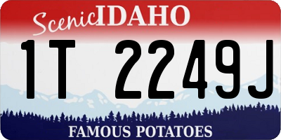 ID license plate 1T2249J