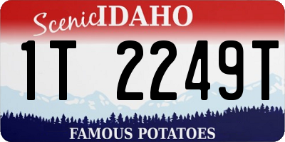 ID license plate 1T2249T