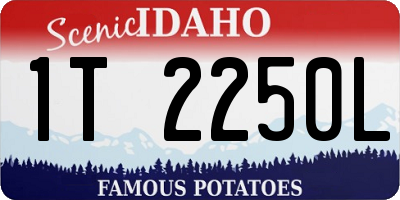 ID license plate 1T2250L