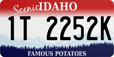 ID license plate 1T2252K