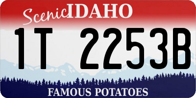ID license plate 1T2253B
