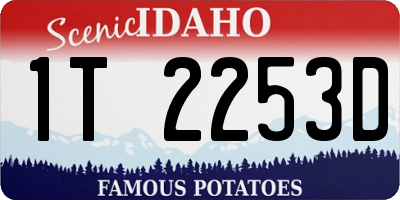 ID license plate 1T2253D
