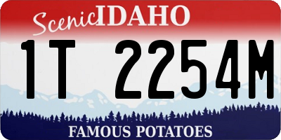ID license plate 1T2254M