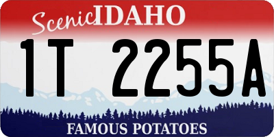 ID license plate 1T2255A