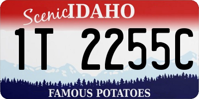 ID license plate 1T2255C