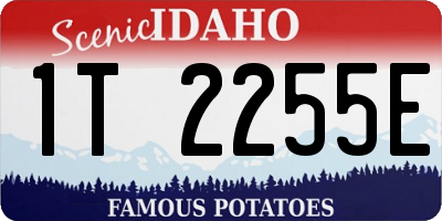 ID license plate 1T2255E