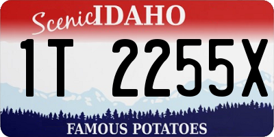 ID license plate 1T2255X