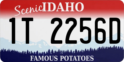 ID license plate 1T2256D