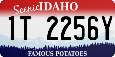 ID license plate 1T2256Y
