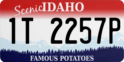 ID license plate 1T2257P