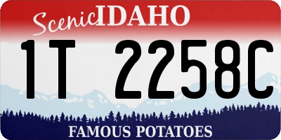 ID license plate 1T2258C