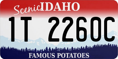 ID license plate 1T2260C