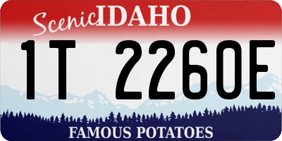 ID license plate 1T2260E