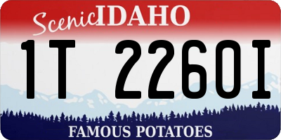 ID license plate 1T2260I