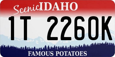 ID license plate 1T2260K