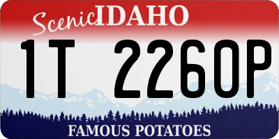 ID license plate 1T2260P