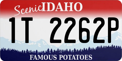 ID license plate 1T2262P