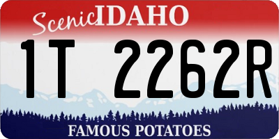 ID license plate 1T2262R