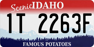 ID license plate 1T2263F