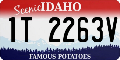 ID license plate 1T2263V