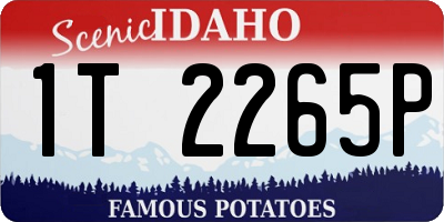 ID license plate 1T2265P