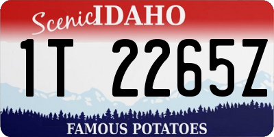 ID license plate 1T2265Z