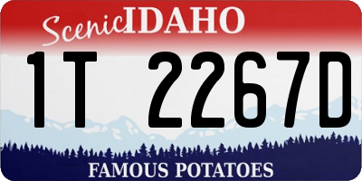 ID license plate 1T2267D