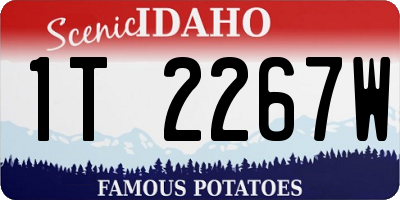 ID license plate 1T2267W