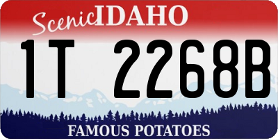 ID license plate 1T2268B