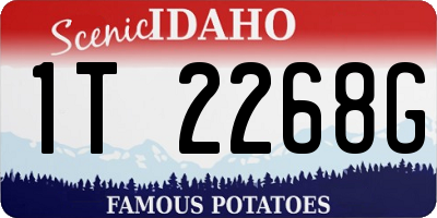 ID license plate 1T2268G