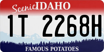 ID license plate 1T2268H